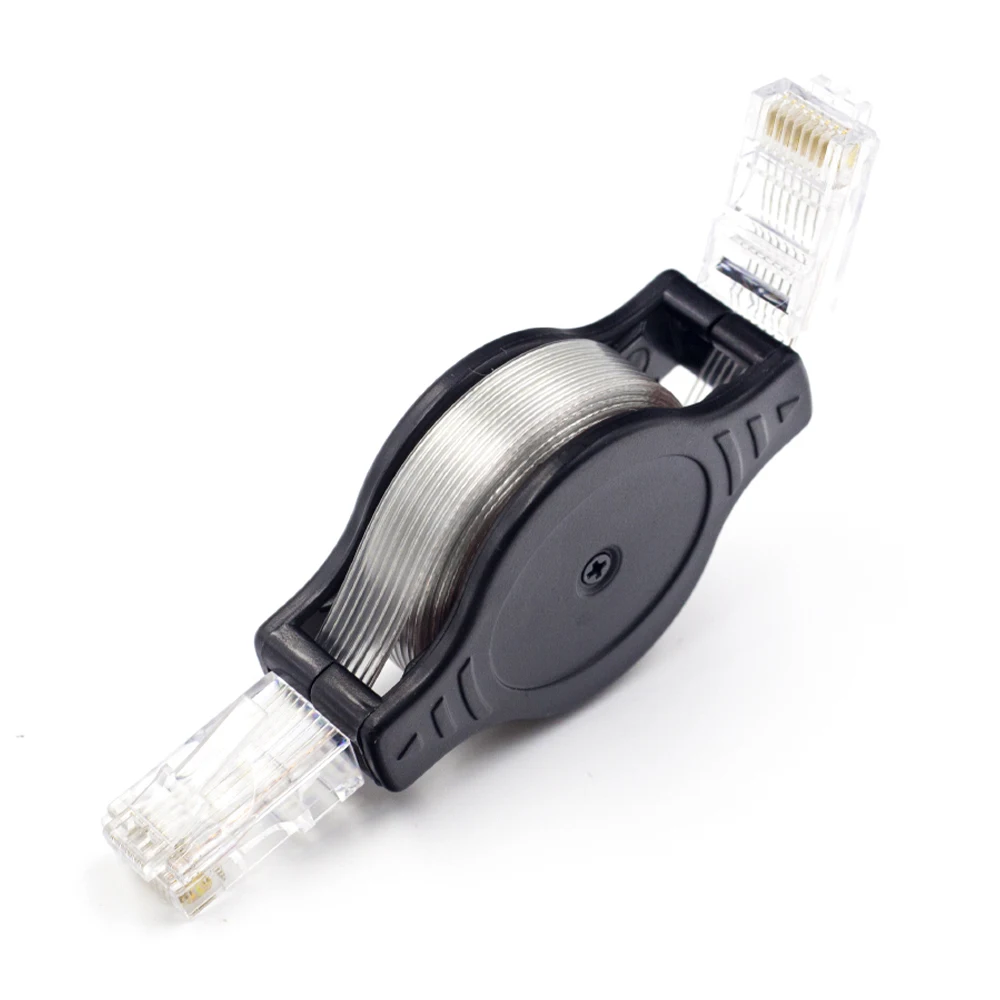 

Retractable Cable 1.5m MIni Portable High-Speed Extensible Network Cable Telescopic RJ45 Internet Router Wire For Computer