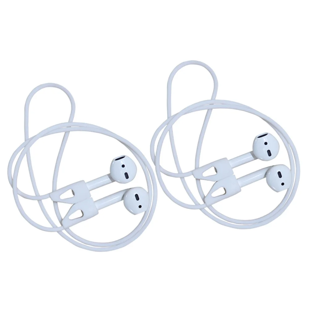 

2pcs Wireless Headset Lanyard Magnetic Anti-Lost Rope Silicone Sports Headphone Holder Compatible for AirPods2 (White)