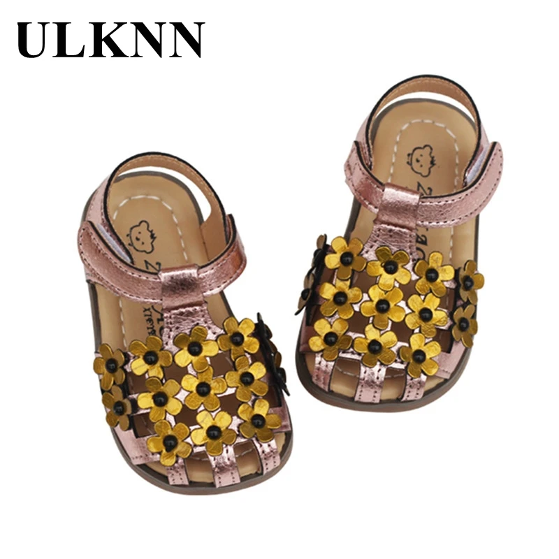 

ULKNN Bbay Cut-Outs Flower Sandals Children's Princess Shoes Fashion Sandals Infants Cute Sandals Baby Non-slipOutdorr sandal