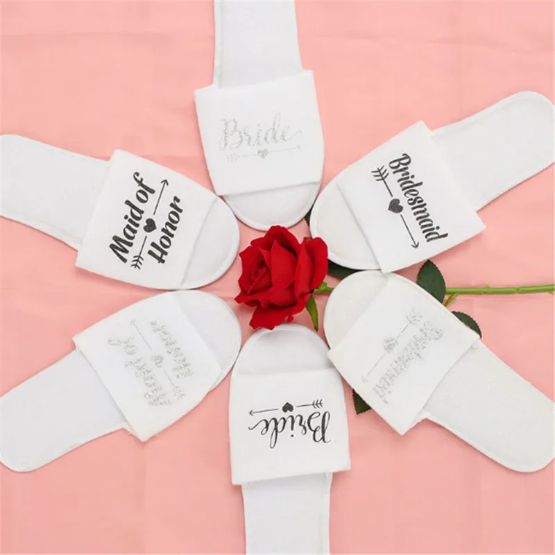 

Hen party disposable golden letters soft slippers wedding decoration bride shower party decoration bachelorette party supplies-7