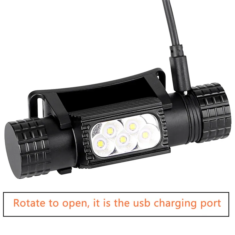 Модернизированный светодиодный налобный фонарь CREE XML2/XPG2 с USB-зарядкой
