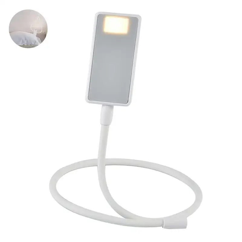 

Hanging Soft Metal Hose Bracket USB Charging Night Table Light Three Color Temperature Hanging Folding Table Night Light