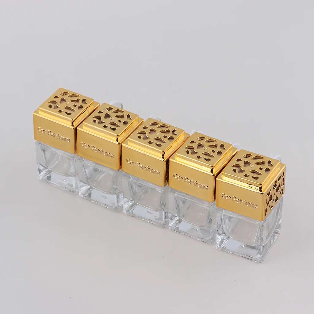 5pcs 6ml Empty Car Perfume Scent Bottle Diffuser Air Freshner Ornament Vials | Refillable Bottles