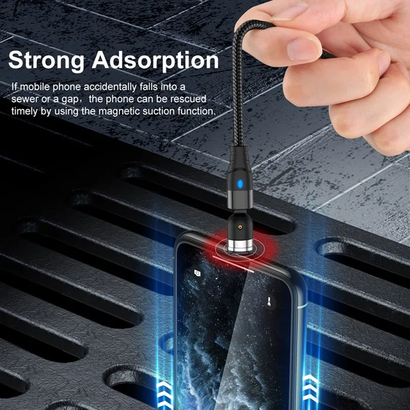 Магнитный кабель Micro usb Тип C 3A быстрая зарядка для Samsung Xiaomi mi 10 9 iPhone 11 Pro Max