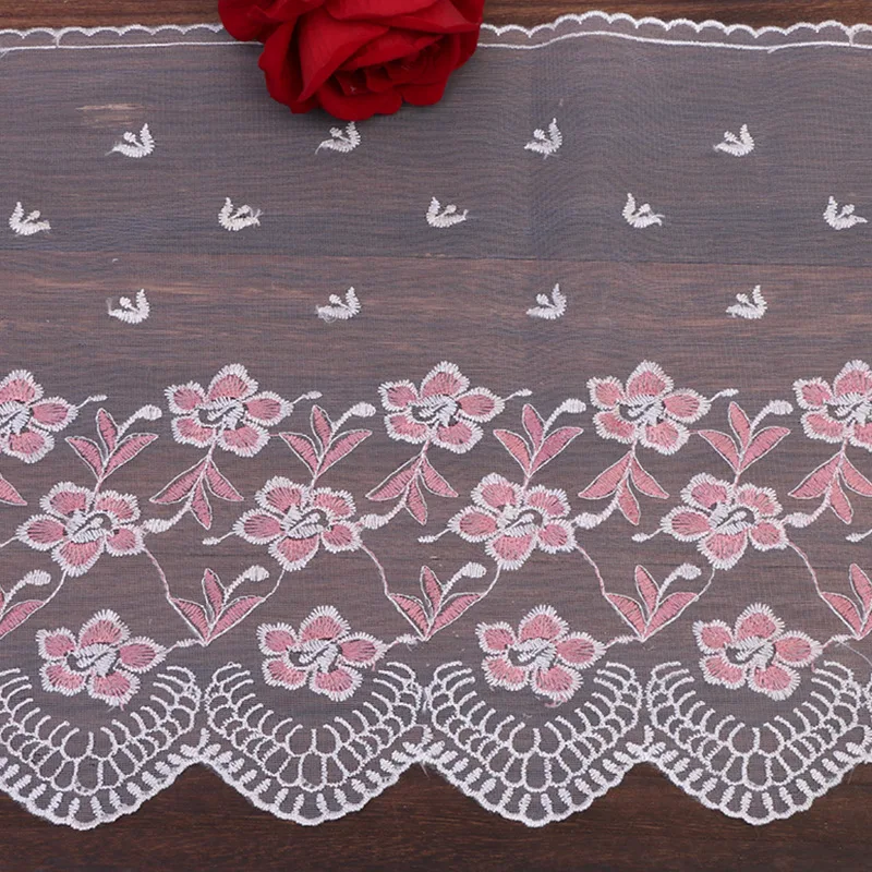 Красивое украшение для волос 30 ярдов широкая розовая синяя кружевная отделка