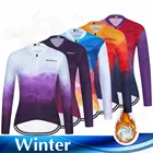 2022 женская зимняя велосипедная Джерси, теплая флисовая одежда с длинным рукавом, женская одежда для горных гонок, тренировочная форма, Maillot Ciclismo