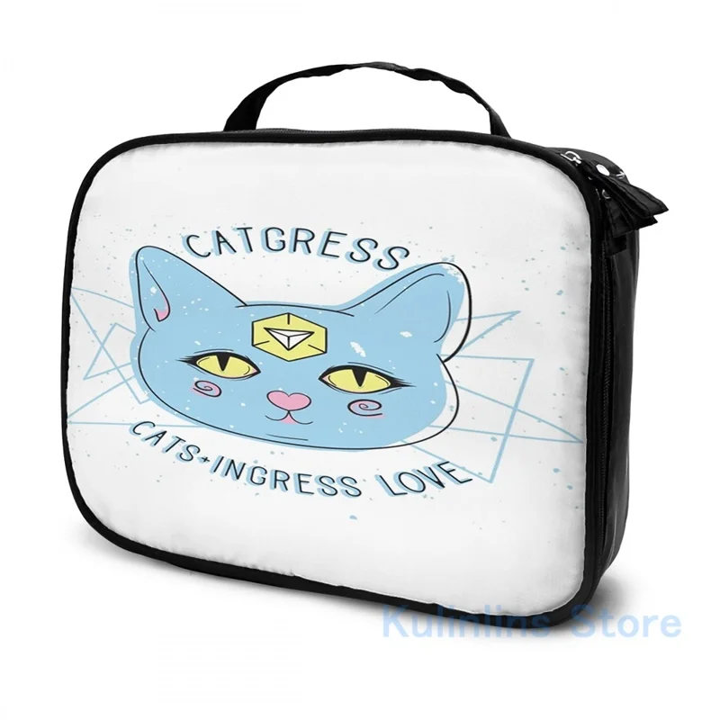 Рюкзак мужской женский с забавным графическим принтом изображением кошек и