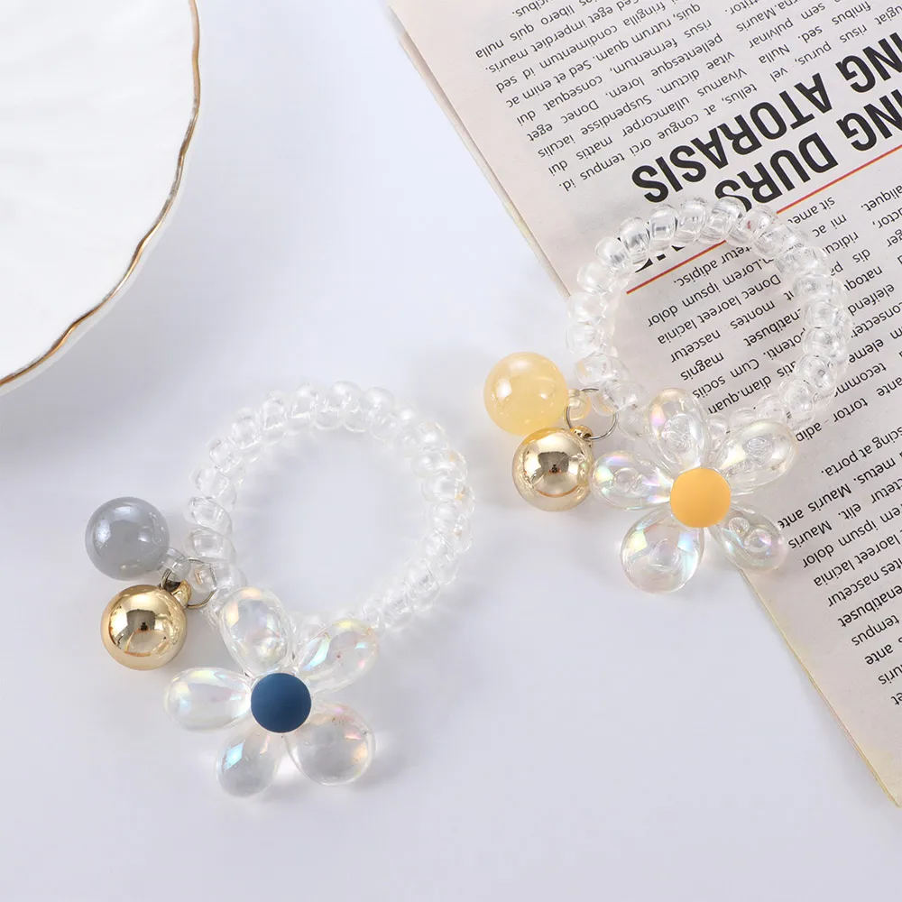 

Small Fresh And Personality Net Red Head Rope Crystal Flower Hair Rope Headdress Hair Accessories Rubber Band Adult Jewelry