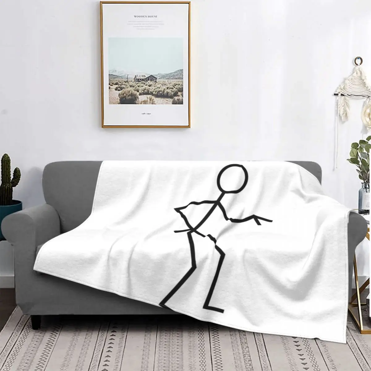 

Фигурка Святого палочки, Манта негра, для cama colcha, alfombra a cuadros, manta de Anime, manta double a cuadros en el sofah