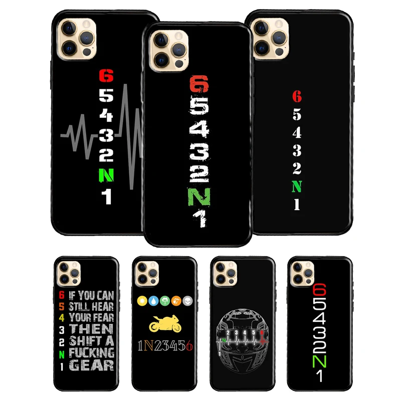 

Motorcycle Gear Phone Case For iPhone 11 14 13 Pro Max 12 Mini X XR XS Max 6S 7 8 Plus SE 2020 TPU Cover