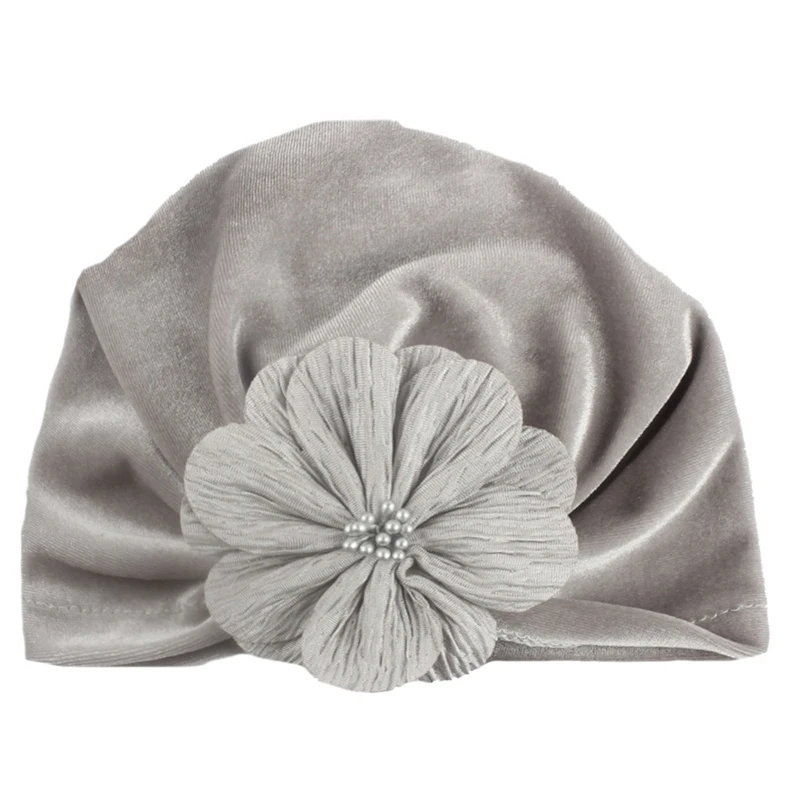 

Autumn Winter Velvet Hat Baby Hats Girls Warm Beanie Sleep Cap Baby Accessories headdress Newborn Photography Props Infant Cap