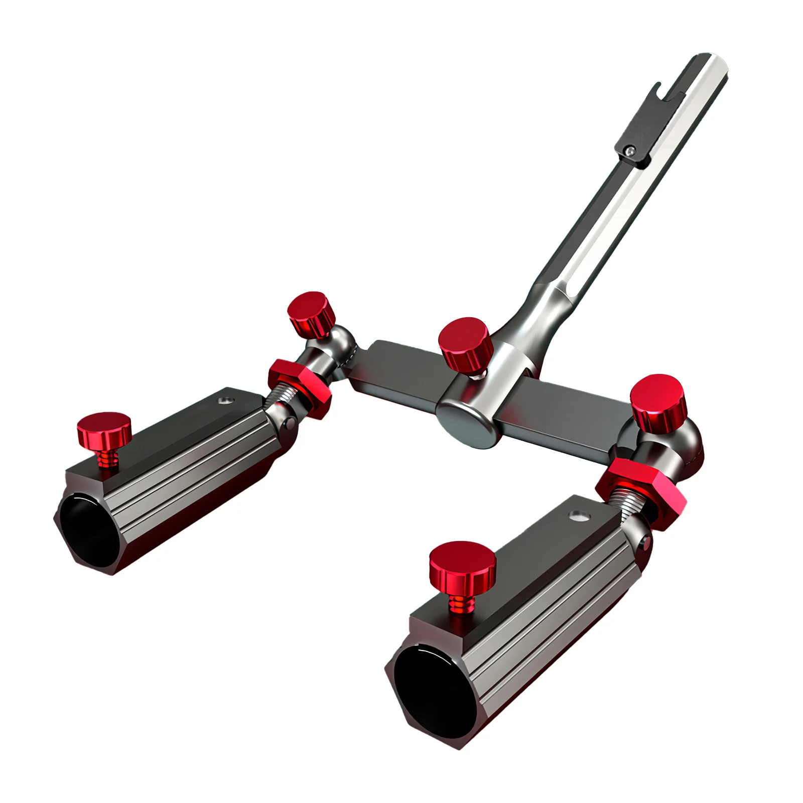 

Fishing Rod Holder 2-Slot Omnidirectional Aluminum Alloy Fishing Rod Bracket Universal Stable Fishing Rod Fixing For Outdoor