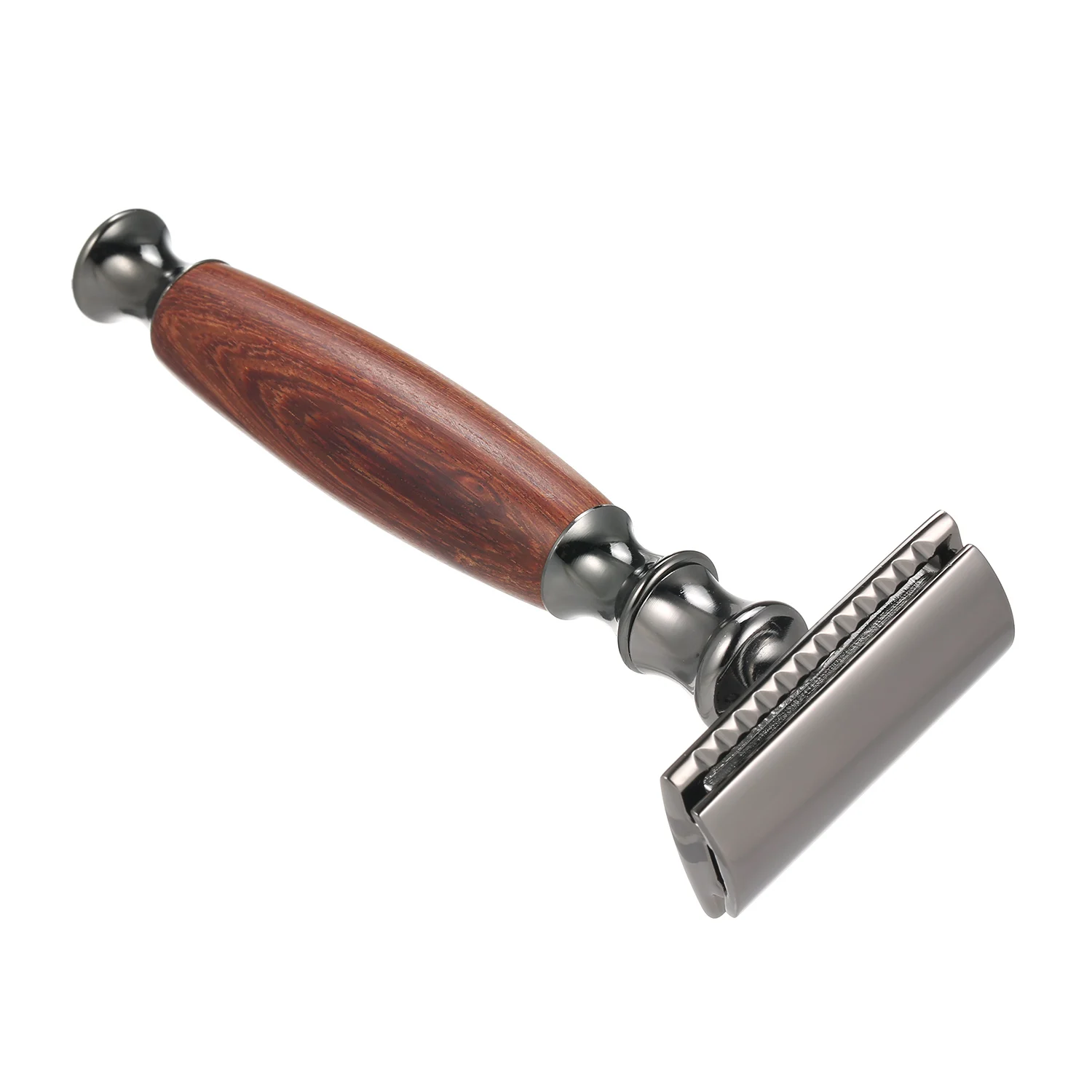 Бритва с двойными краями безопасная бритва для бороды бамбуковой ручкой