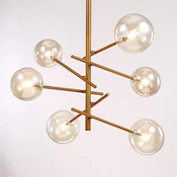 modern chandeliers glass ball nordic lighting fixture living bedroom kitchen decorate gold hanging lamps luminaire vintage iight