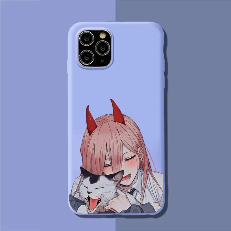 

Anime Chainsaw Man Phone Case Soft Solid Color for iPhone 11 12 13 mini pro XS MAX 8 7 6 6S Plus X XR