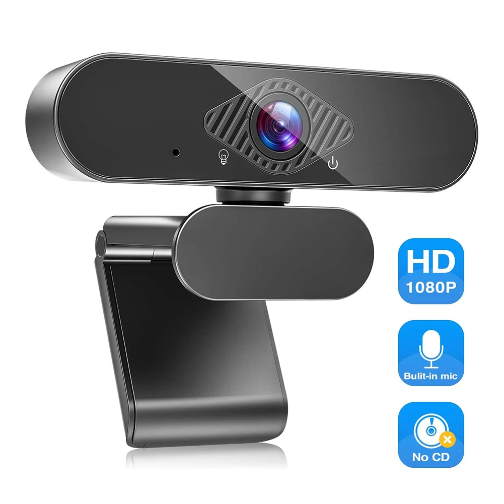 

1080P USB Webcam Live Streaming Video Online Conference Computer PC Web Camera for Office Caring Computer Supplies