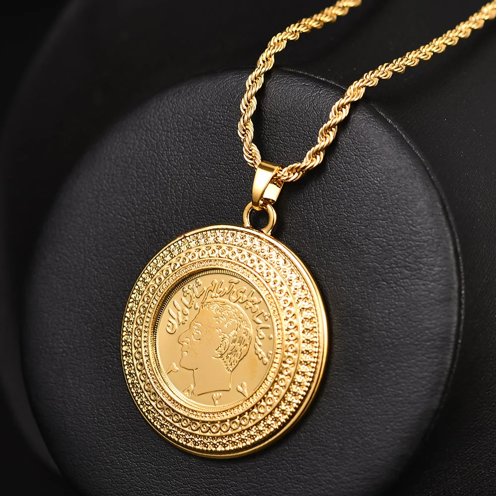 Drop Shipping Turkey Arab Coins Islam Allah Muslim Pendant Middle East Necklace Gold Coloe Coin Jewelry | Украшения и аксессуары
