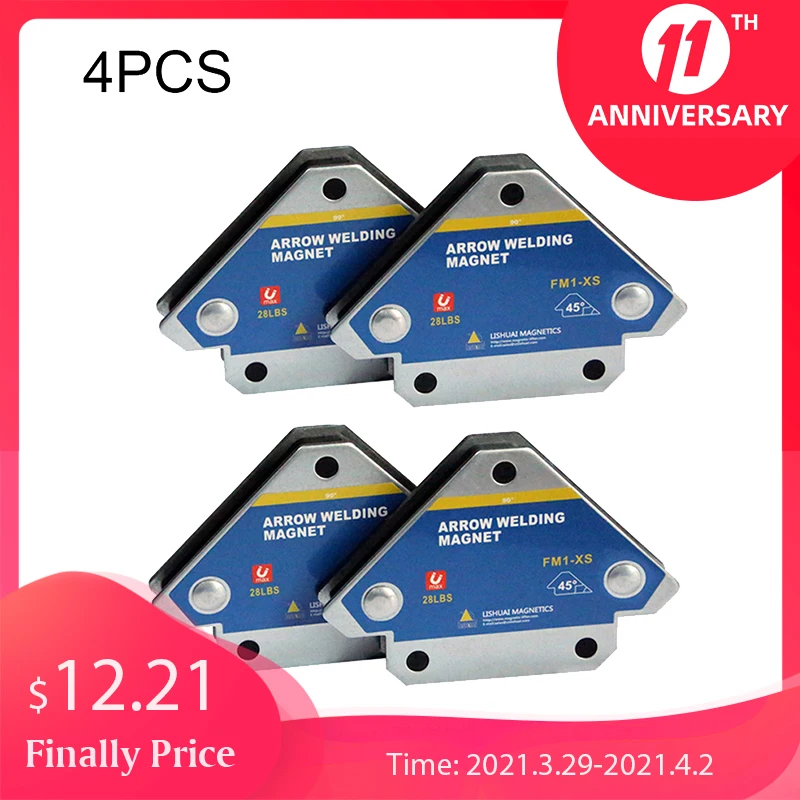 

4PCS/Set Magnetic Welding Holders Multi-angle Soldering Arrow Positioner Fixture Ferrite Auxiliary Locator Tools Welding Fixer