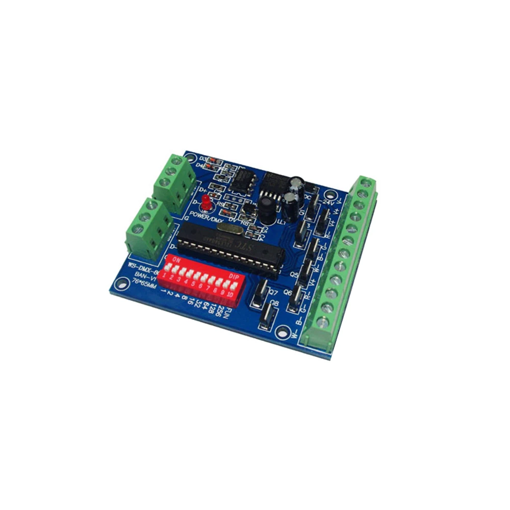 

DC5V-24V Constant Voltage 8CH Easy 8Channel 2Groups DMX512 Dimmer Controller LED Decoder for RGBW Strip Lights