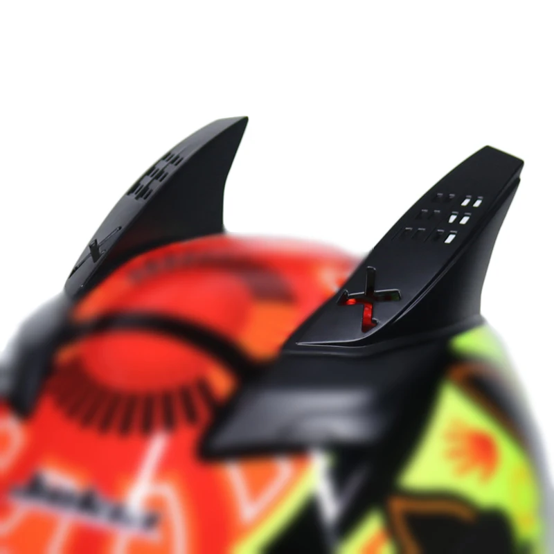 Мотоцикл рога для шлема в стиле панк скутер мотоциклетный шлем Мото Аксессуары|jet