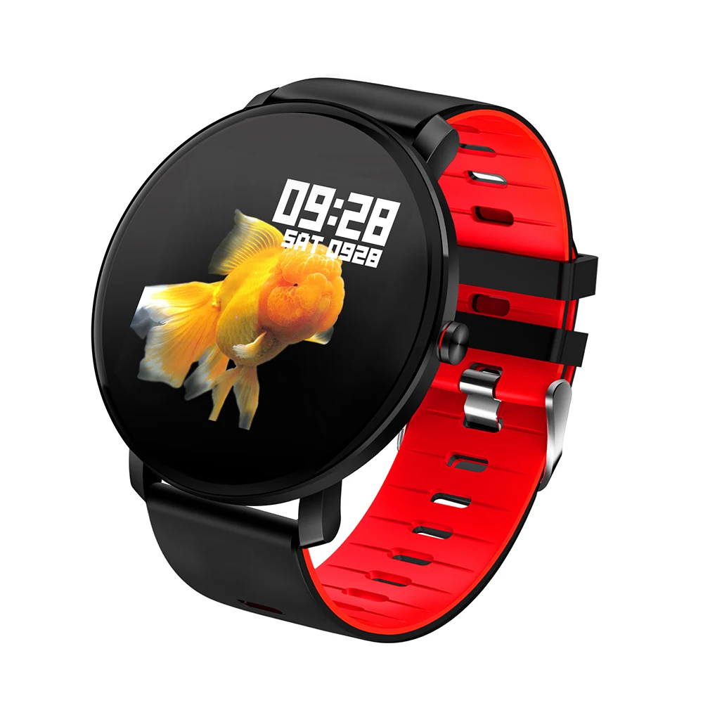 SENBONO K9 Смарт часы 1,30 дюймов ips дисплей Smartwatch IP68 Водонепроницаемый BT4.0 фитнес Таймер шагомер калорий, расстояния пульса - Цвет: Red