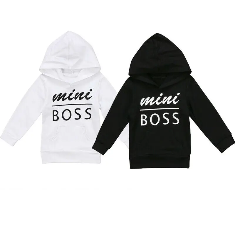 Фото Casual Baby Boy Girl Mini Boss Hoodie Tops Toddler Newborn Hooded Sweatshirt Outdoor NEW Детская одежда и обувь Casual Baby Boy Girl Mini Boss Hoodie Tops Toddler Newborn Hooded Sweatshirt Outdoor NEW Детская одежда и обувь