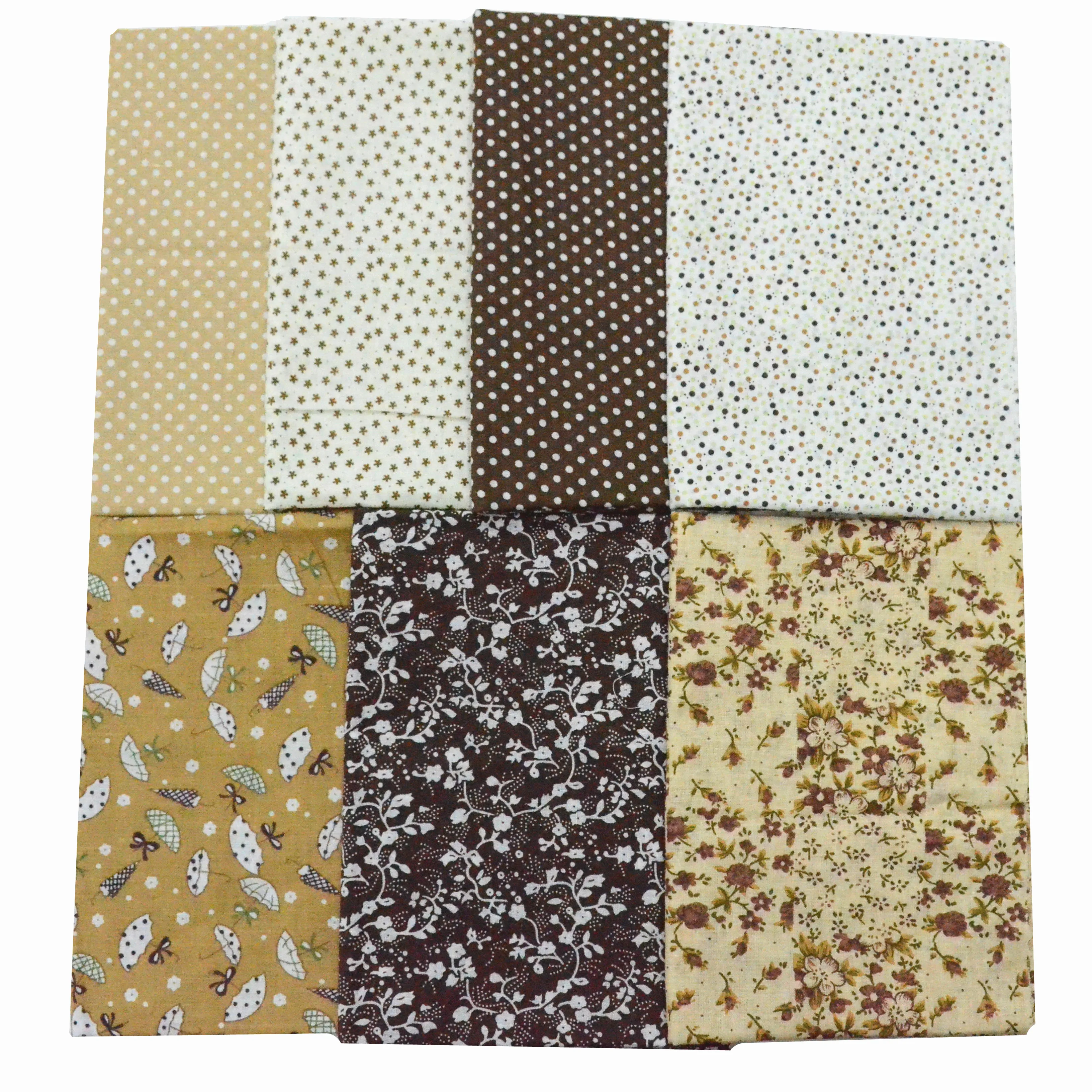 7 принтов ассорти предварительно срезанный 50 см * винтажный коричневый комплект