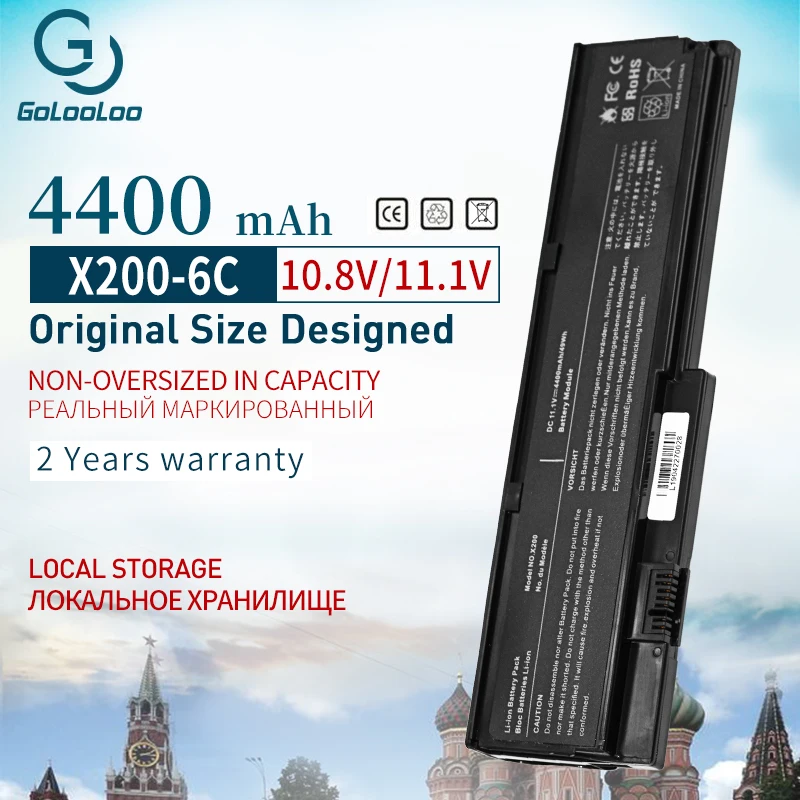 Аккумулятор 4400 мАч 11 1 В для ноутбука LENOVO ASM 42T4537 42T4543 FRU 42T4536 42T4649 42T4837 ThinkPad X200 X201 X201s