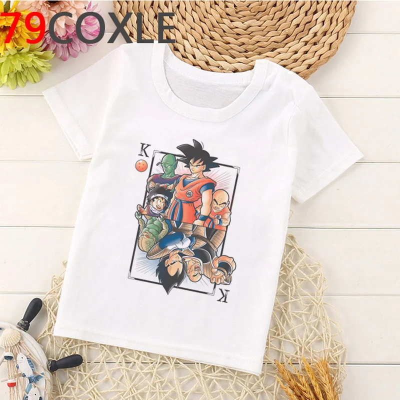 Милое Z T рубашка Дети Kawaii мультипликационным рисунком Футболка Goku для мальчиков
