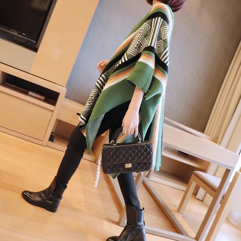 LANMREM 2020 весна новый вязаный кардиган в длинном разрезе Свободное пальто