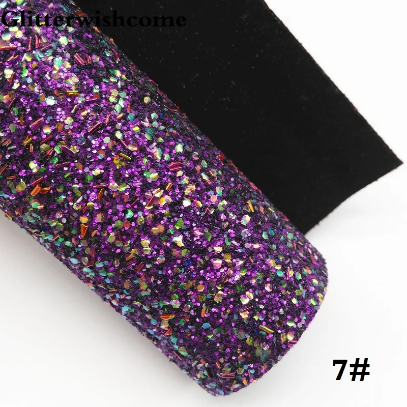Glitterwishcome 21X29 см А4 Размер синтетическая кожа, плотная блестящая кожа, искусственная ткань из искусственной кожи винил для бантов, GM049A