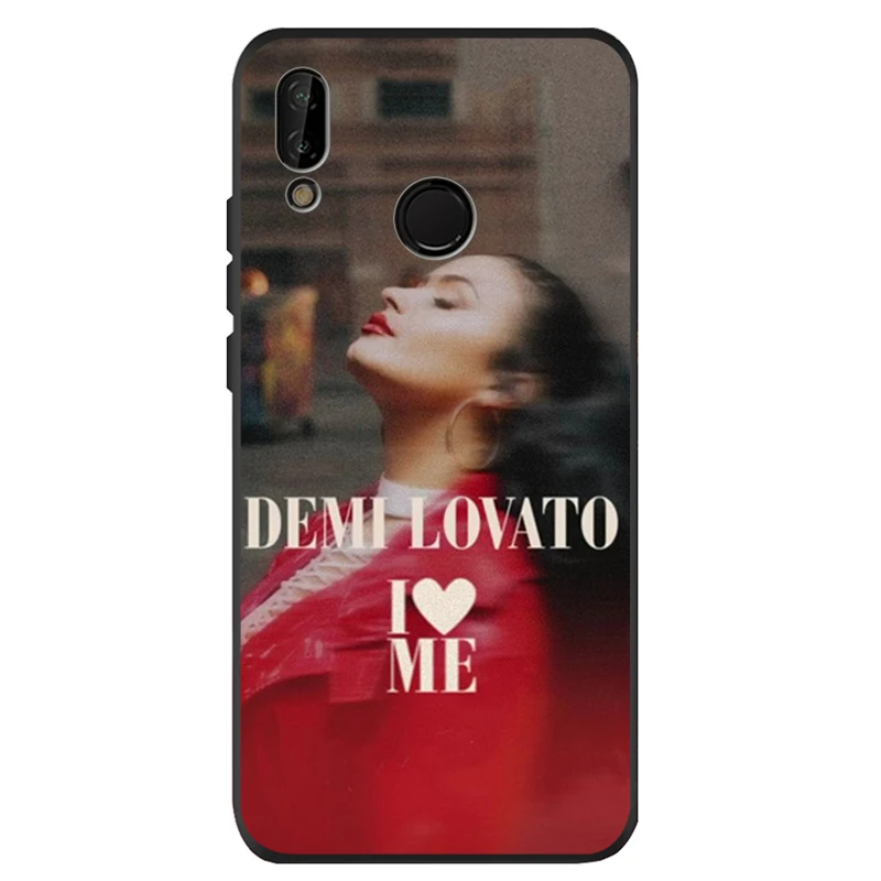 Черный силиконовый мягкий чехол Деми Lovato для телефона Huawei P40 P30 P20 P10 P9 Lite Pro 2019 P smart 2