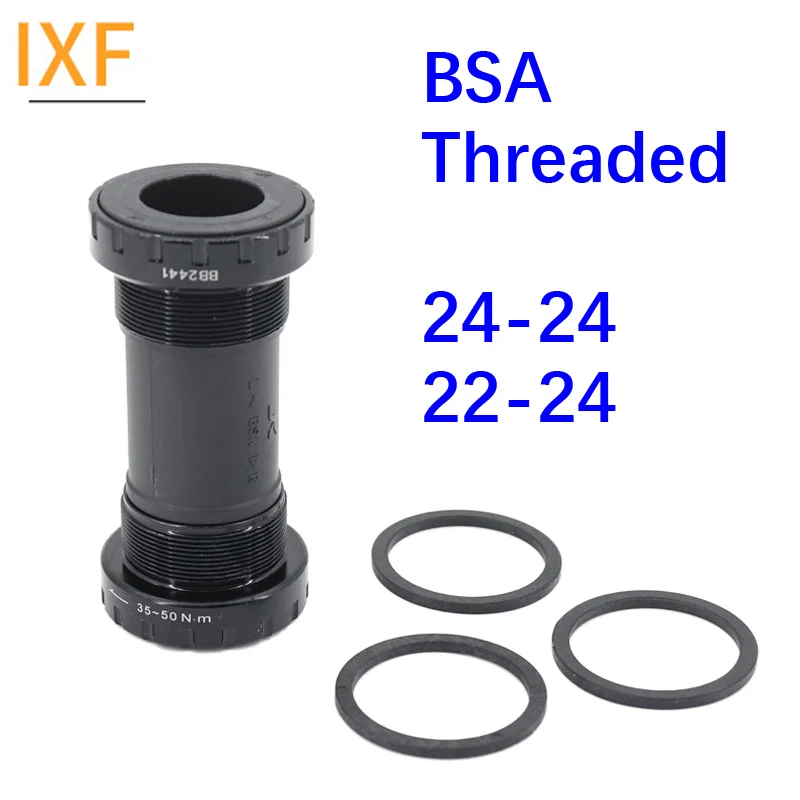

IXF BSA Threaded Bottom Bracket Bearing BB BB91 BSA 68 73 British Bottom bracket for Shimano 24 24mm Jiankun C68
