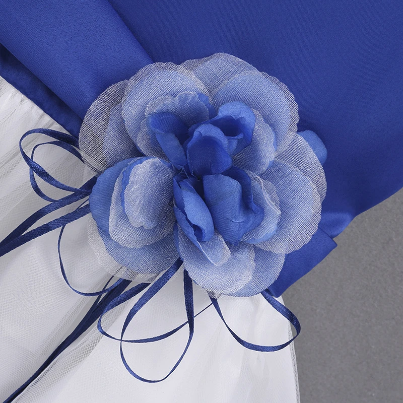 Вуаль вечерняя одежда платье принцессы для девочек детская Платья с цветочным