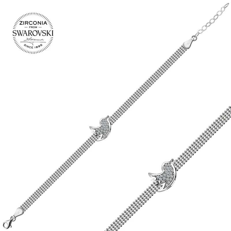 

Серебряный браслет Silverlina с цирконием Сваровски