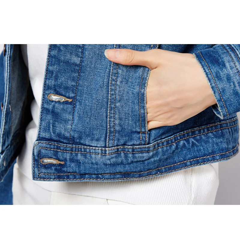 Трендовые товары 2018 джинсовая куртка весеннее пальто женское с длинным рукавом