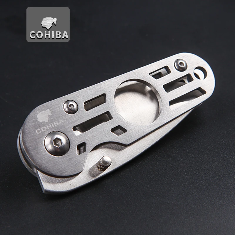 Нож для резки сигар из нержавеющей стали 2 в 1 карманный дорожный
