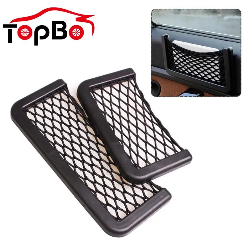 

Car Organizer Storage Net Bag Phone Holder Storage Pocket Car Mesh Net Holder Pocket For Wallet Keys Interior Accessories