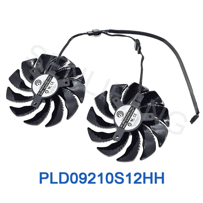 Кулер для видеокарты Gigabyte GeForce GTX 1050 Ti RX 480 470 1060 G1 2 шт. PLD09210S12HH DC 12 В А 4 контакта |