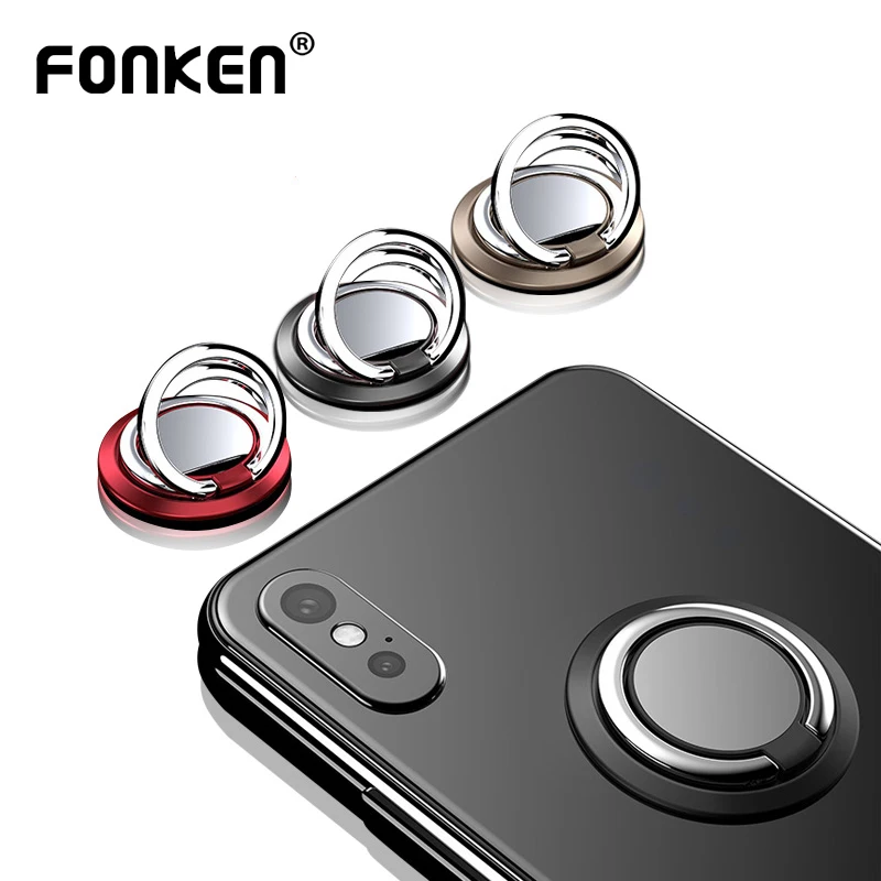 FONKEN мобильный телефон кольцо держатель на палец тонкий сотовый настольная