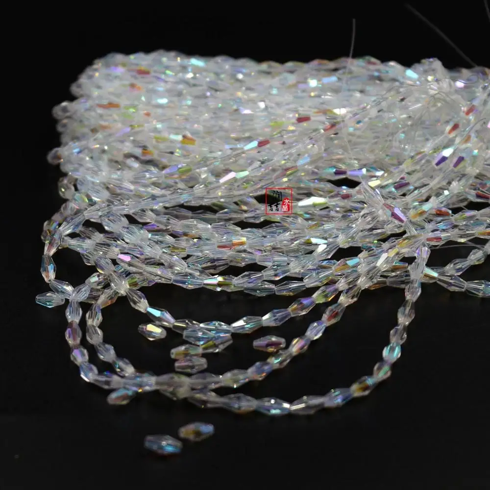 100 шт. изысканные двухконусные бусины из австрийского хрусталя 3x6/4x 8/6x12 мм для