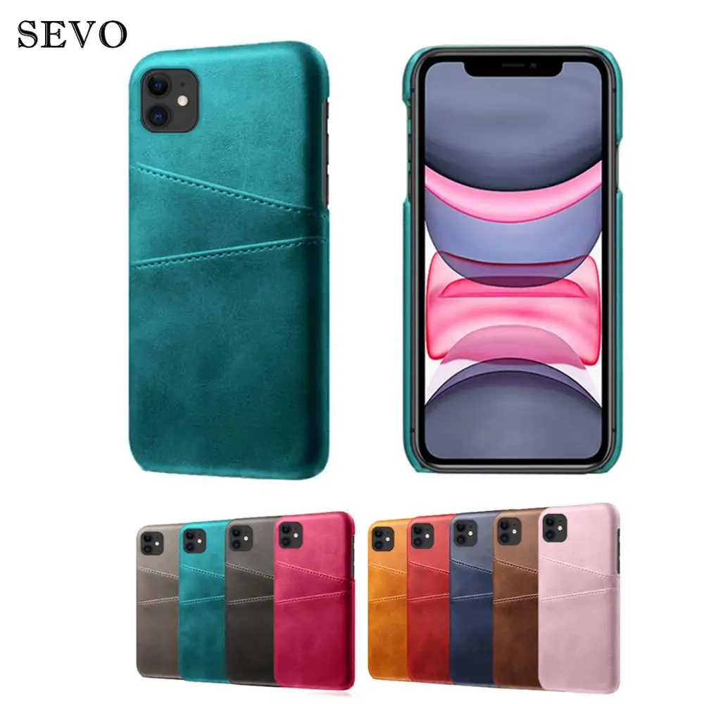 Чехол для телефона из искусственной кожи с отделением карт iPhone XR XS X 10 11 Pro MAX 7 8 Plus 6