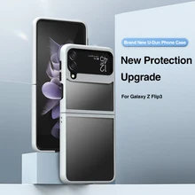 Galaxy Z Flip 3 brand new U-Dun phone case for Samsung Galaxy Z Flip 3 5G Luxury skin-friendly transparent protective back cover