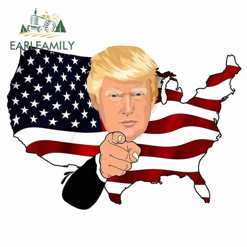 EARLFAMILY 13 см x 9 2 для Трампа виниловый материал автомобильные наклейки Авто