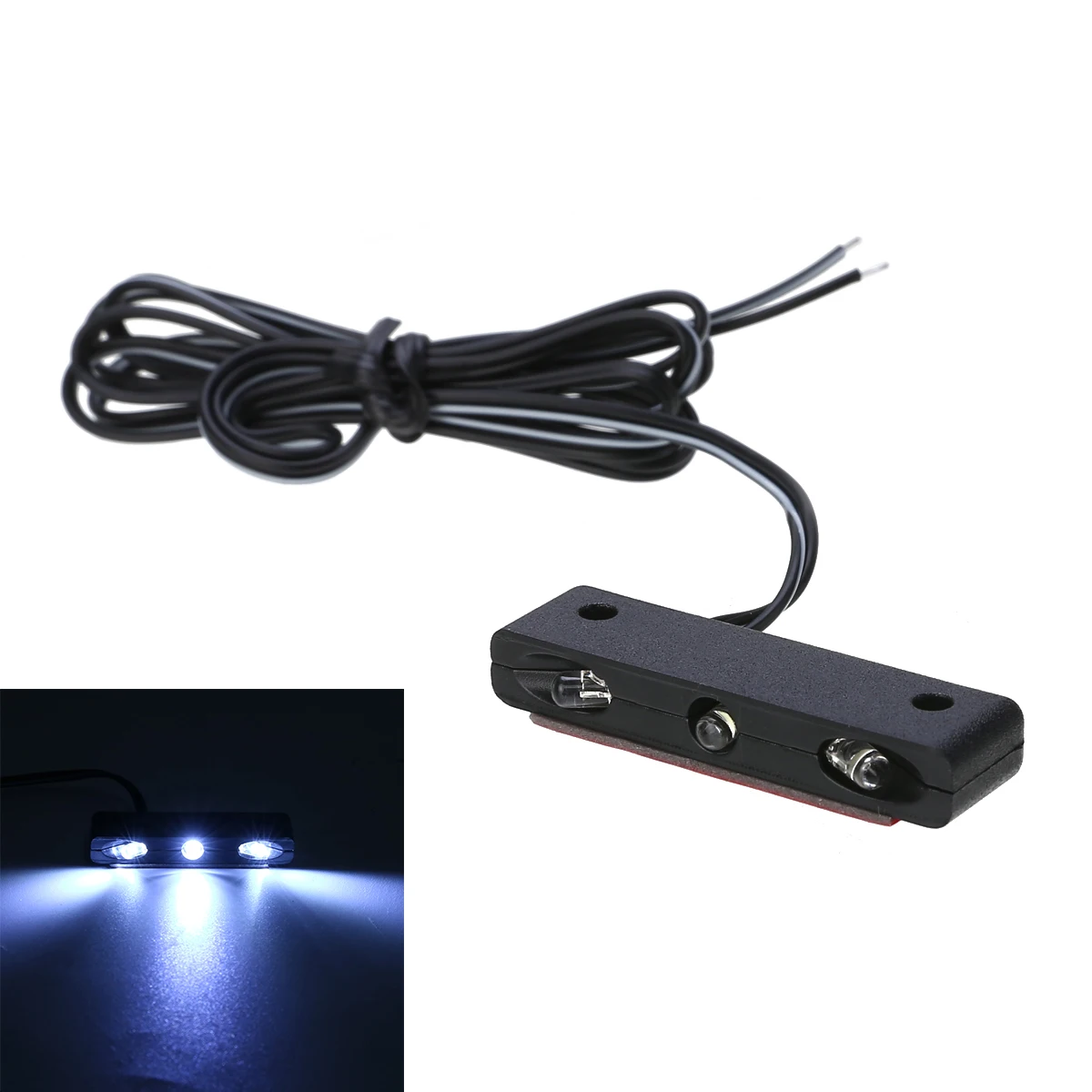 

Новый мотоцикл 3 светодиодный свет номерного знака декоративная лампа белый свет DC 12V 3 светодиодный для мотоцикла автомобиля номерного зна...