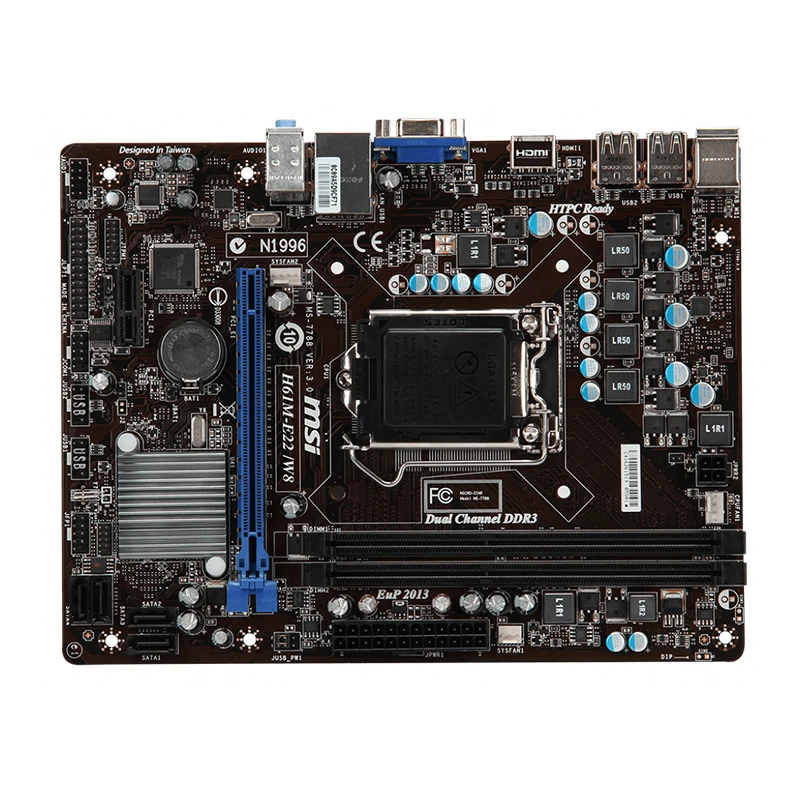 Материнская плата MSI H61M E22/W8 LGA 1155 DDR3 ram Intel H61 поддержка Xeon E3 1270 v2 процессор PCI E x16 HDMI