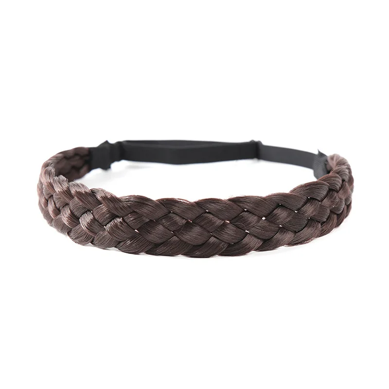 

Bohemian Hair Band Elastic Synthetic Chunky Hair Braid 5 Strands Plaited Braids Hair Styling Headbands Retro Hairdress Headwear