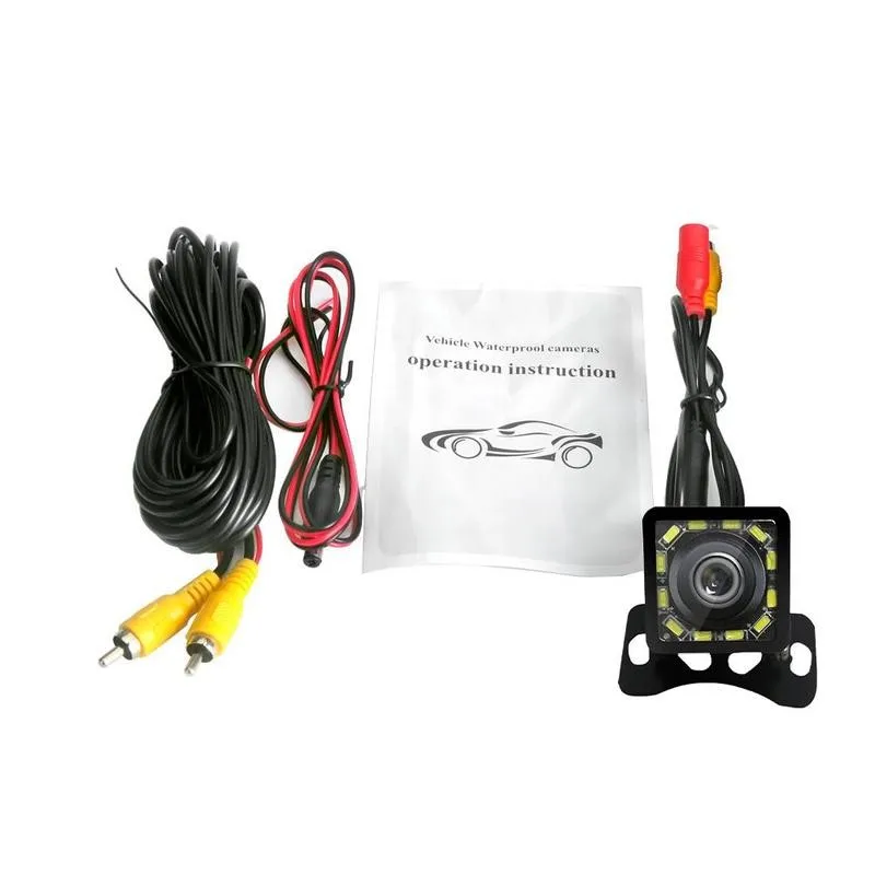 

Car rear view camera HD rear view video vehicle camera Backup Reverse Camera 12 LEDS Night Vision Parking Camera Wide Angle