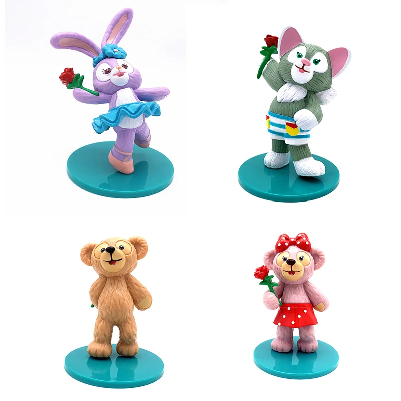 4styles Disney Bear Duffy StellaLou toni ShellieMay MIni Model Action Figure Anime Decoration Figurine Toys Gifts For Children | Игрушки и