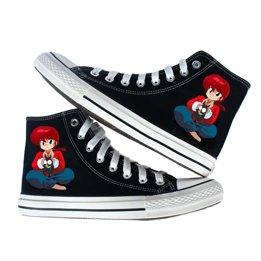 

High-Q Unisex Japan Anime Ranma 1 2 Ranma Nibun-no-Ichi Casual Canvas Shoes Student plimsolls rope soled shoes